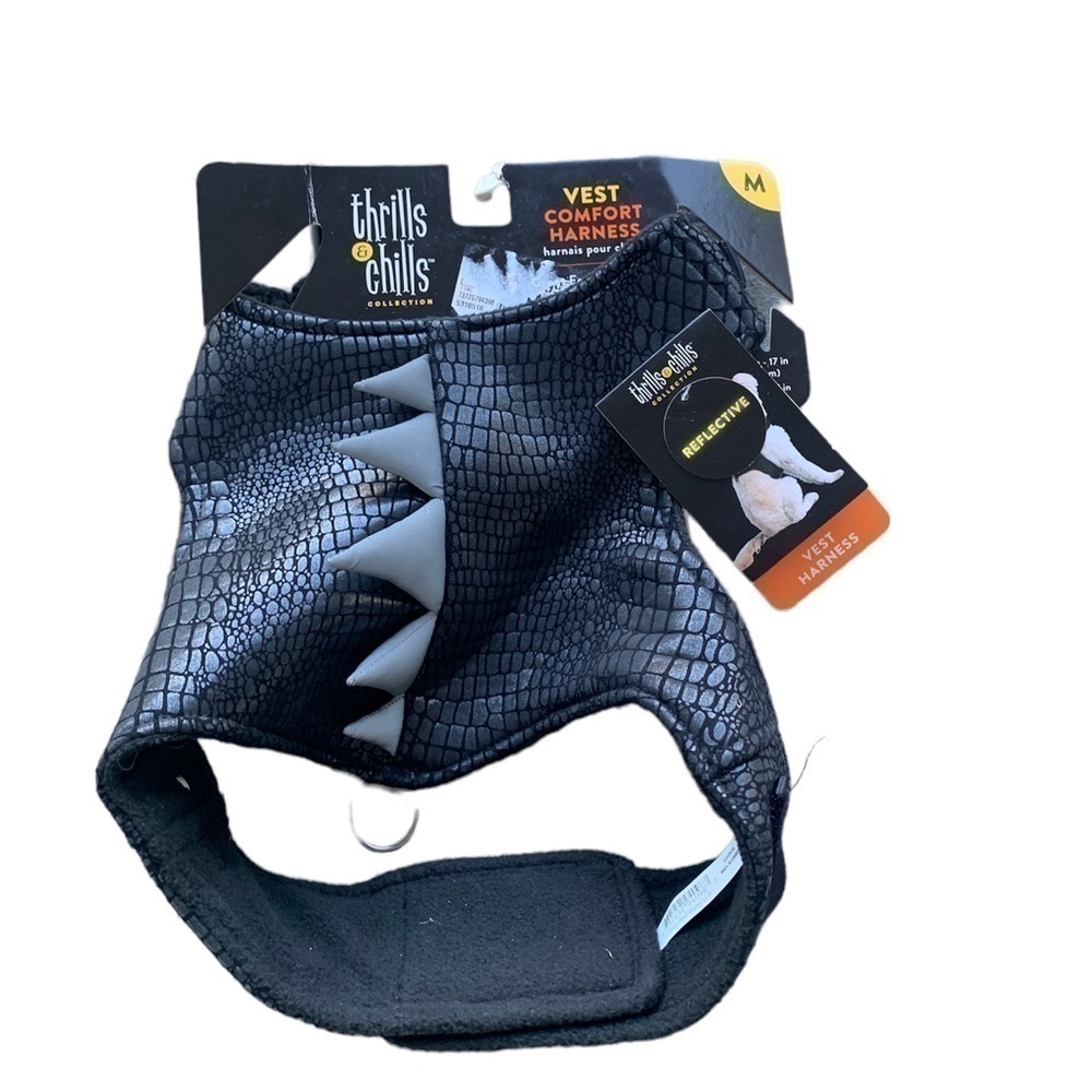 new Thrills & Chills Collection Halloween Dog Harness Size M Reflective - Picture 1 of 6